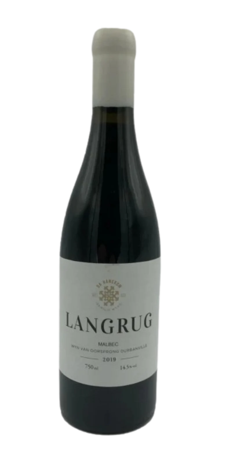DA Hanekom Langrug Malbec 2019 wine bottle